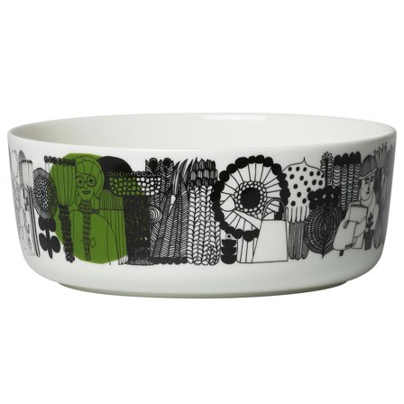 Marimekko OIVA skål, 1.5 liter, siirtolapuutarha' - 'Hvit med mønster