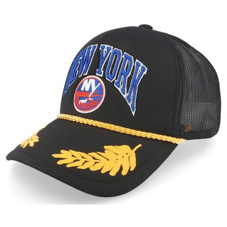 Mitchell & Ness - Negro trucker Gorra - New York Islanders Gold Leaf Black Trucker @ Hatstore