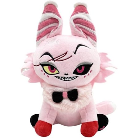 2024 Hazbin Hotel Plysch, 12" Angel Dust Meow Plyschleksak för TV-fans, Present till pojkar och flickor för födelsedag, påsk och jul