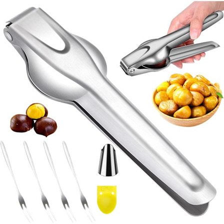 1 stk. Kastanje Tang, Rustfrit Stål Kastanje Tang Multifunktionel Kastanje Skærer Hurtig Kastanje Åbner til Brud