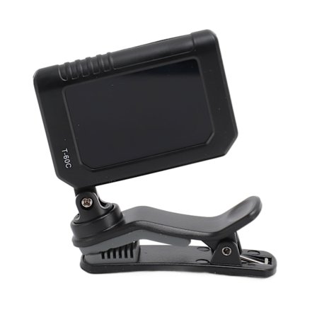 Clip-on guitar tuner med sort LCD-skærm A0 til C8 430 til 450Hz A4 Hurtig respons Violin tuner til bas ukulele øvelse