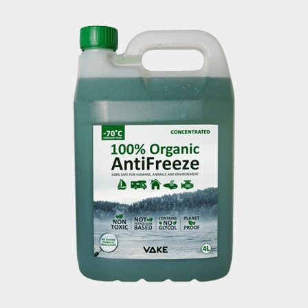 Antigelo organico VAKE 100% Organic Antifreeze, per il rimessaggio di motore, wc e impianto acqua dolce, glicerina, concentrato, verde, 4 litri