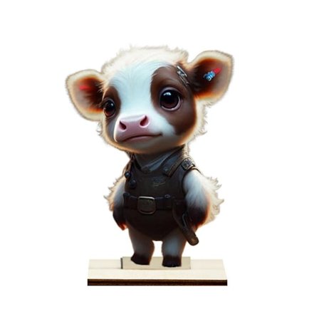 Tegnefilm ko-ornamenter Træko-figurer 6 6