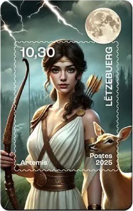Luxembourg - Helte fra mytologien: Artemis - Kryptofrimærke