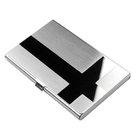 Slimmad Korthållare I Rostfritt Stål "crossroads" - Silver Silver