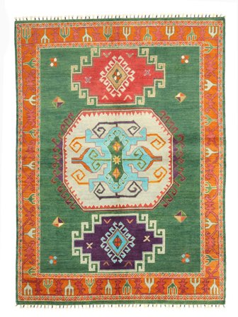 Noué À La Main Kazak Fine Tapis 148X197 De Laine Petit
