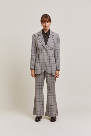 Malina - Celeste hochtaillierte Anzughose mit Schlag - XL - Multi