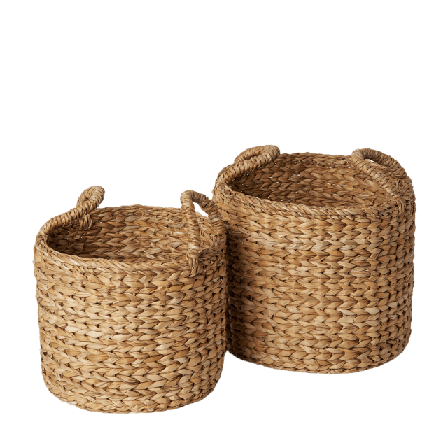 Åhléns Home Flätade korgar, 2-pack Förvaring Beige ONESIZE