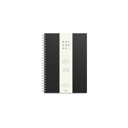 Ant.block BURDE A4 textil linj svart