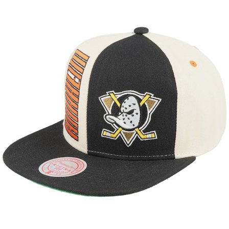 Mitchell & Ness - Negro snapback Gorra - Anaheim Ducks Pop Panel Off White/Black Snapback @ Hatstore