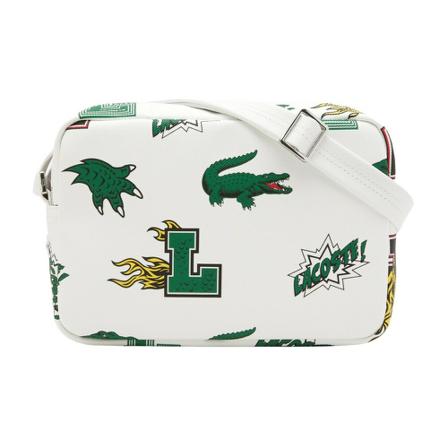 Lacoste, Cross Body Bags Wit, Dames, Maat:ONE Size