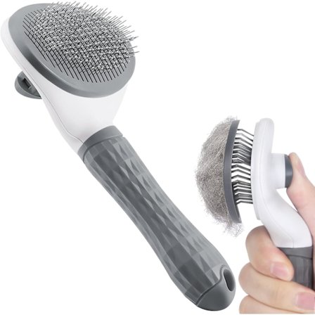 Hunde- og Kattebørste, Pelsbørste, Glattende Hunde- og Kattebørster til Pels-pleje, Fjerner Løst Hår & Filtring, Hudvenlig