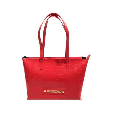 Moschino, Tote Bags Rood, Dames, Maat:ONE Size,leer