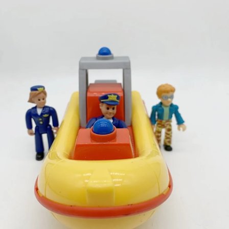 3 stykker Joint Movable Brannmann Sam Motorbåt Figur Leker Set Anime Brann Kvinne Kollesjon Figuraer