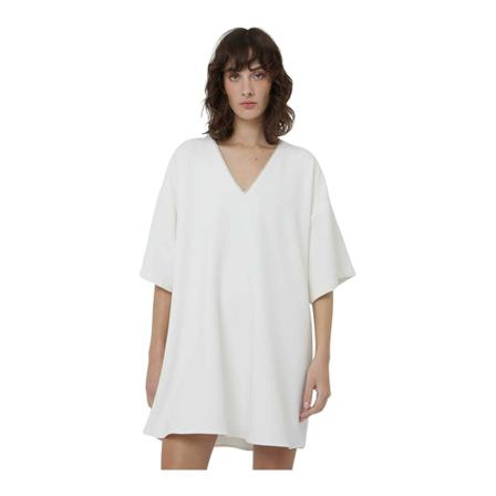 Silvian Heach, Oversized dress with rhinestone detail Biały, Kobieta, Rozmiar: XL