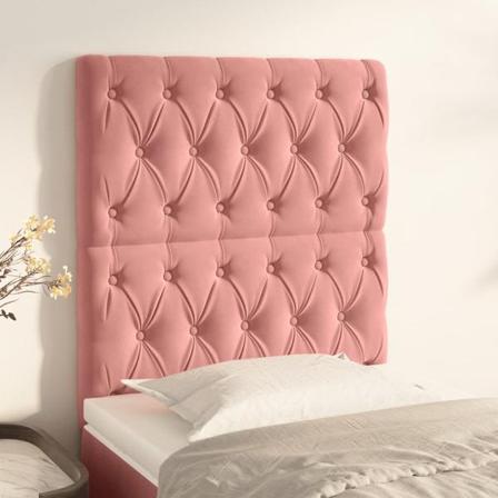 Vidaxl Huvudgavlar 2 St Rosa 80x7x78/88 Cm Sammet Rosa