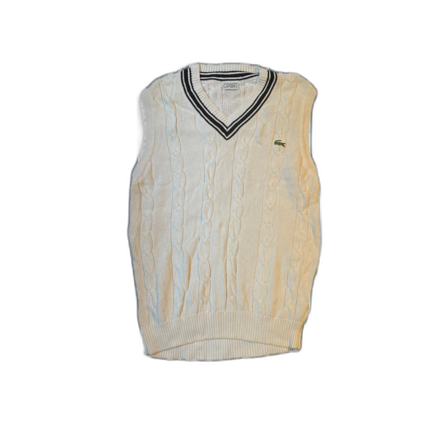 Vintage kabelstickad väst från Lacoste
