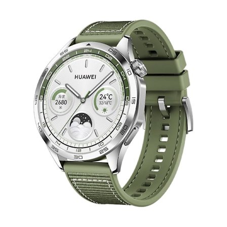 Nylon Silikon Lærreim For Huawei Watch GT4 46mm[HK]