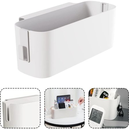 Nattbordshylle for køyeseng på studenthybel, hengende oppbevaringstilbehør til seng, hengende oppbevaringskurv til nattbord, brukt til fjernkontroll, 