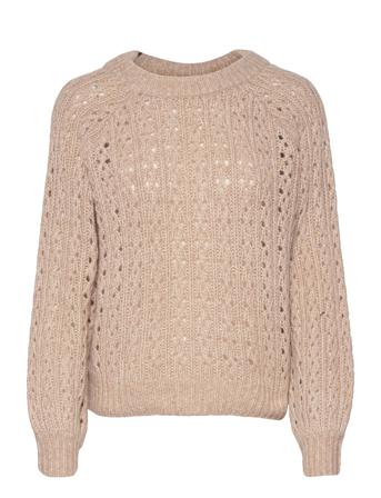 Yasdolmi Ls Knit Pullover S. Beige YAS
