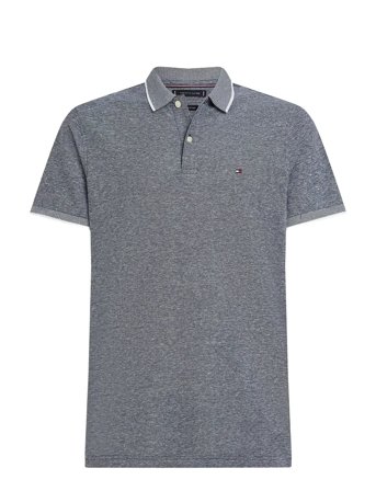 Linen Pique Reg Polo Navy Tommy Hilfiger