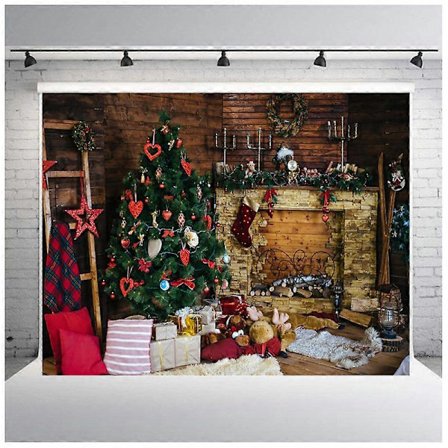 7x5ft Valkoinen Talvi Valokuvaustausta Kuville Joulu Joulukuusi Vastasyntynyt Vauvakutsu Perhepotretti Valokuvat Joulu Syntymäpäiväjuhlat