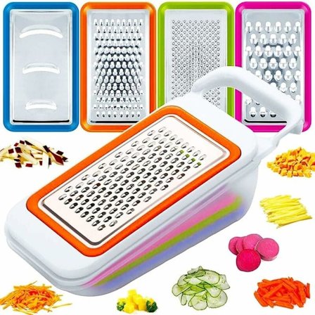 Spiral Grönsaksskärare - Köks Spaghetti Spiral Maker, Morot Gurka Hackare (1 Rivjärn, PP+Rostfritt Stål)