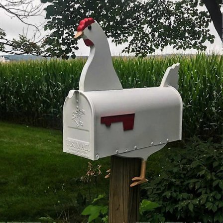 Unik Brevlåda med Kyckling Ko Häst Utomhus Väderbeständig Postlåda Ornament Utomhus Trädgård Gård Dekor
