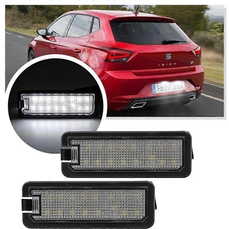 2 stk Canbus LED Nummerpladelys til 2018-2022 Seat Ibiza V 06-22 Leon Toledo Exeo Altea Baglygte 1K8943021C
