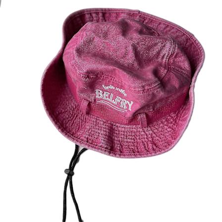 Retro Spandau Hat med Bogstavprint - Fiskerhat til Udendørsaktiviteter Rose red