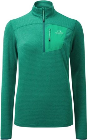 Mountain Equipment Lumiko Zip T naisten fleecepaita, vihreä