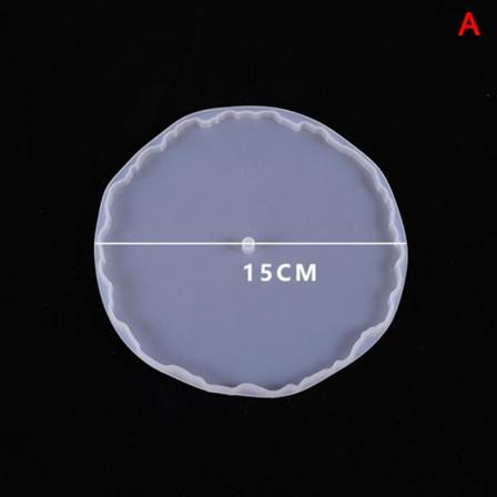 Uregelmessig rund fruktskivebrett Resin Silicon Mold DIY Coaster A