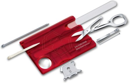 Victorinox SwissCard Nailcare -monitoimityökalu, punainen