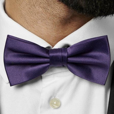 Dark Purple Basic Pre-Tied Bow Tie for Men - Pre-tied bow ties