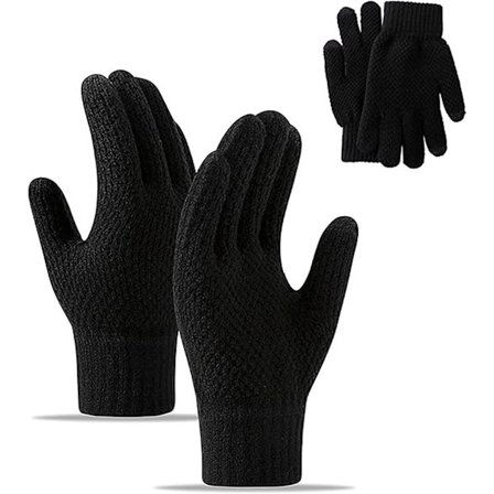 Touchscreen skridsikre vinterhandsker, vinterhandsker, touchscreen handsker, cykelhandsker, varme handsker, damehandsker, herrehandsker, sort