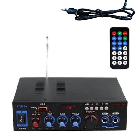 BT-309A Bluetooth 5.0 Forstærker til Højttalere 2.0 Kanal Bil Audio Power AMP Bas HIFI Musikafspiller EU Stik