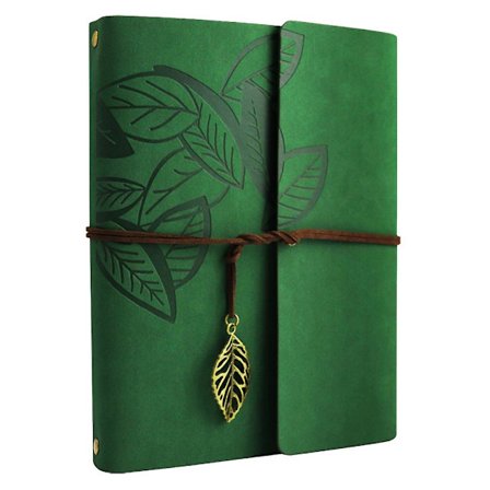 Fotoalbum för DIY 60 sidor, 18 x 22 cm Vintage Gästbok Mönster Läder Fotobok Med Självhäftande Hörn Present