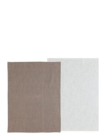 Viskestykke 50X70 Line 2 Stk. Taupe/White Patterned Södahl