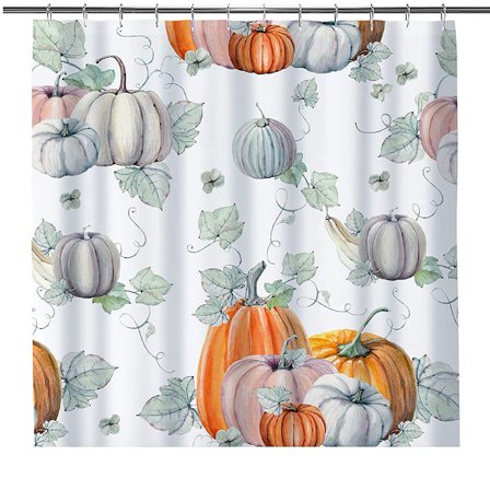 Duschdraperi Höst Vattenfärg Blommig Lönnlöv Duschdraperi för Badrum Boho Höst Thanksgiving Pumpa Hem Badkar Dekoration Vattentätt Tyg