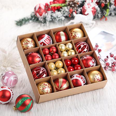 Flerfärgade Runda Hängningar Xmas Ornament Målade Dekorationer