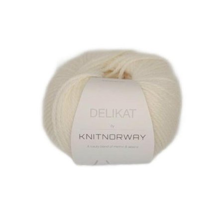 Knit Norway Garn Delikat Natural-White 501, 50g