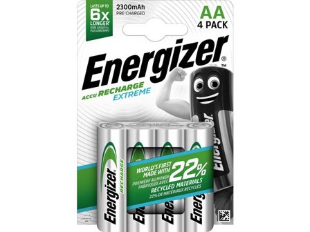 ENERGIZER Batteri Laddbar AA Extreme 4/fp - Lyreco - Kontorsmaskiner - Batterier - Uppladdningsbara