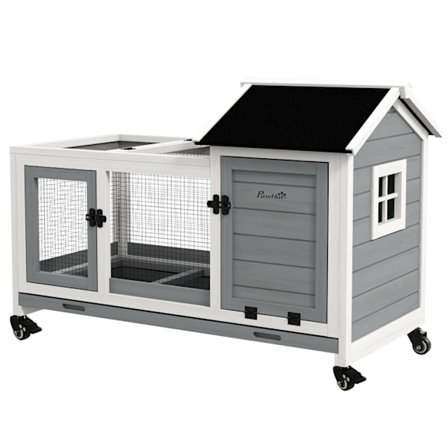 Rootz Small Animal Stable - Dwarf Rabbit House - Guinea Pig Cage - Lätt rörlighet - 108 x 58 x 73,5 cm