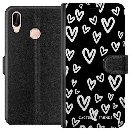 Yhteensopiva Lompakkokotelo Huawei Huawei P20 lite Cactus and Friends - Handdrawn Love Chaos