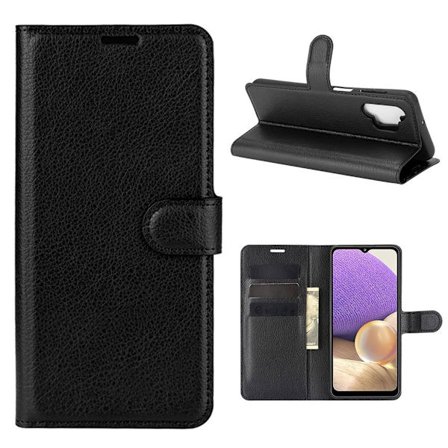 Classic Samsung Galaxy A32 5G flip kuoret - Musta