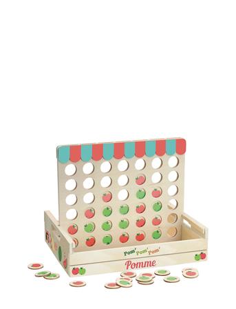 Four-In-A-Row Apples Toys Puzzles And Games Games Board Games Multi/patterned Vilac