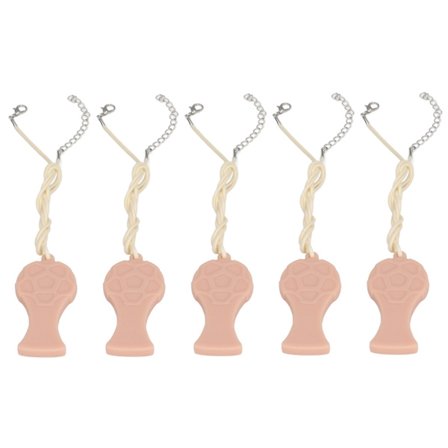 Tyggekjede Oppvaskmaskinsikker Silikon Sensorisk Anheng Halskjede for Autisme ADHD Angst Gutter Jenter Voksne 5 stk