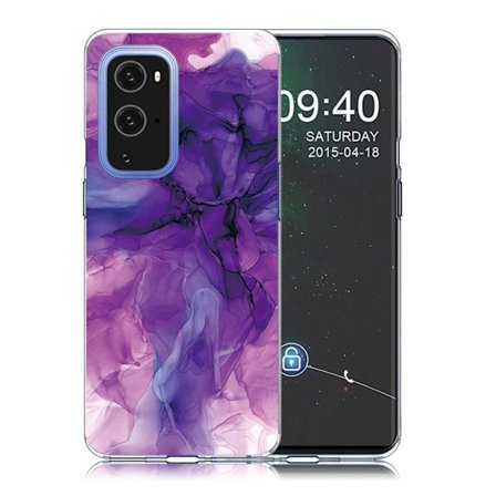 marmor OnePlus 9 Pro etui - Dreamy lilla marmor