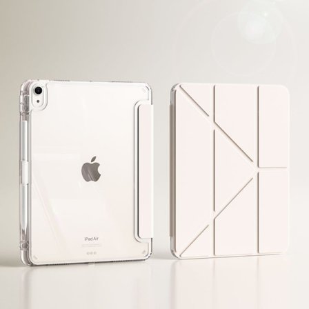 Tyylikäs suojakotelo iPad 10.2"/10.5/Air Beige Taitettava Lenovo Pieni