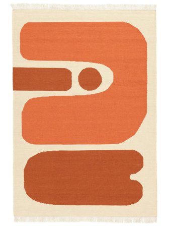 Innendørs-/Utendørstepper Vaskbart Blobber - Oransje 160X230